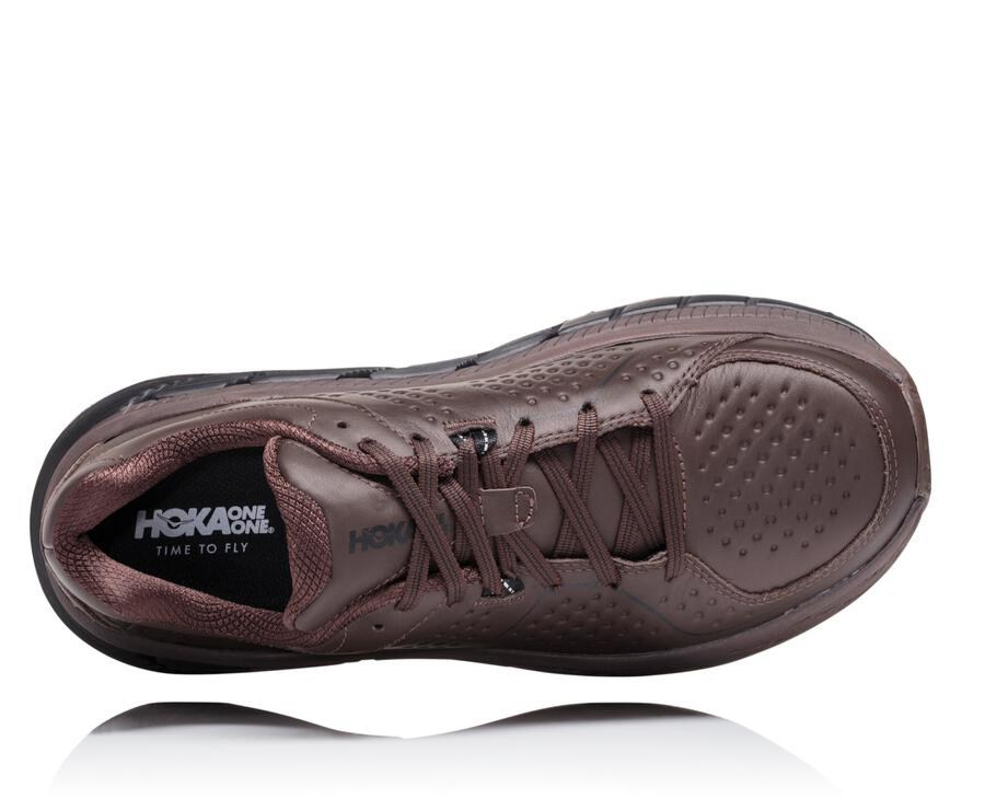 Zapatillas Running Hoka One One Hombre - Gaviota Cuero - Marrones - QZM598721